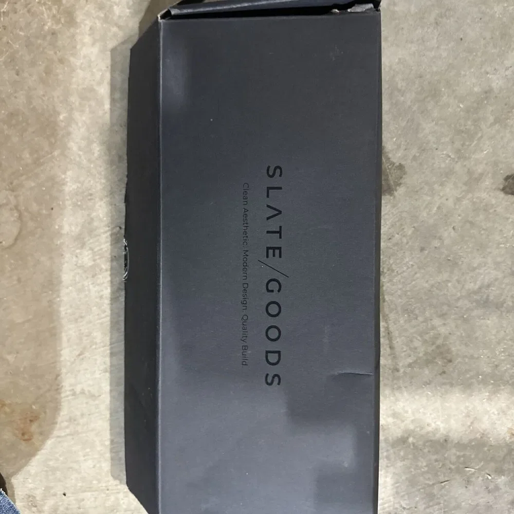 Slate Goods Matte Black Toilet‎ Paper Holder w/ Shelf